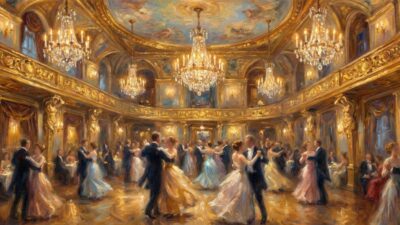Wiener Musikverein im Stil eines impressionistischen Gemaeldes
